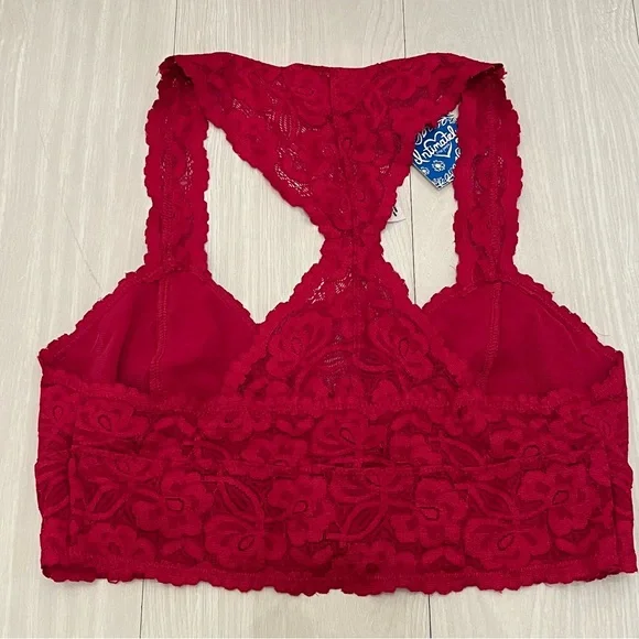 NWT Free People Lace Bra - “Raspberry” Size Small - Picture 2 of 6